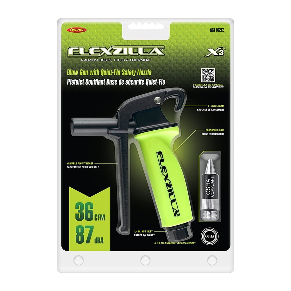 Flexzilla® X3™ Blow Gun with Quiet-Flo Safety Nozzle