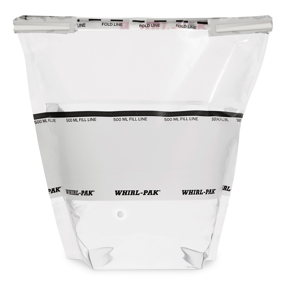 17 oz. Whirl-Pak® Gusseted Bottom Thio-Bag® Dosed Sterile Sample Bag - 6" W x 9" L x 3 mil Thick (Case of 100)