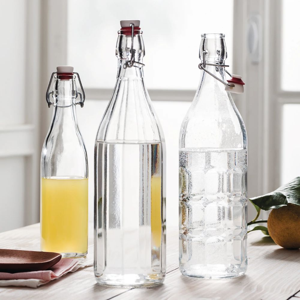 Round Glass Swing Top Bottles