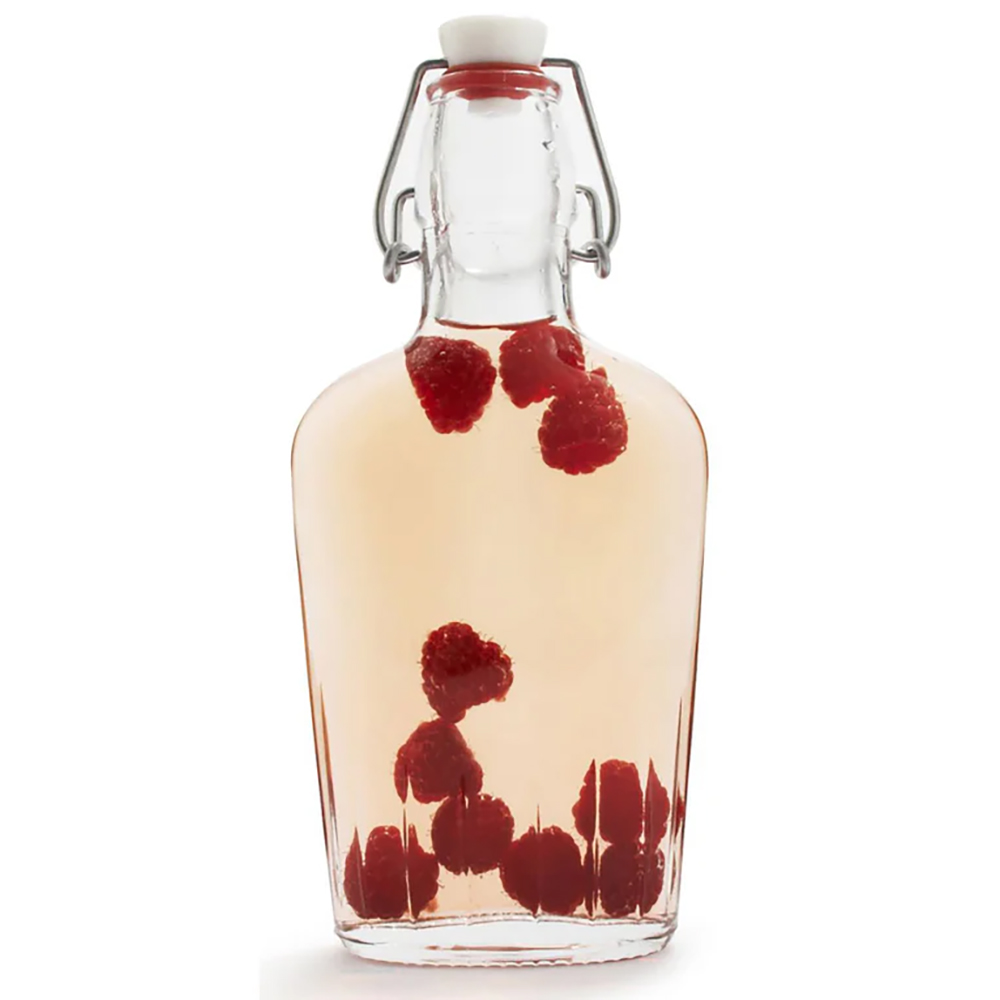 Flat Flask Glass Swing Top Bottles