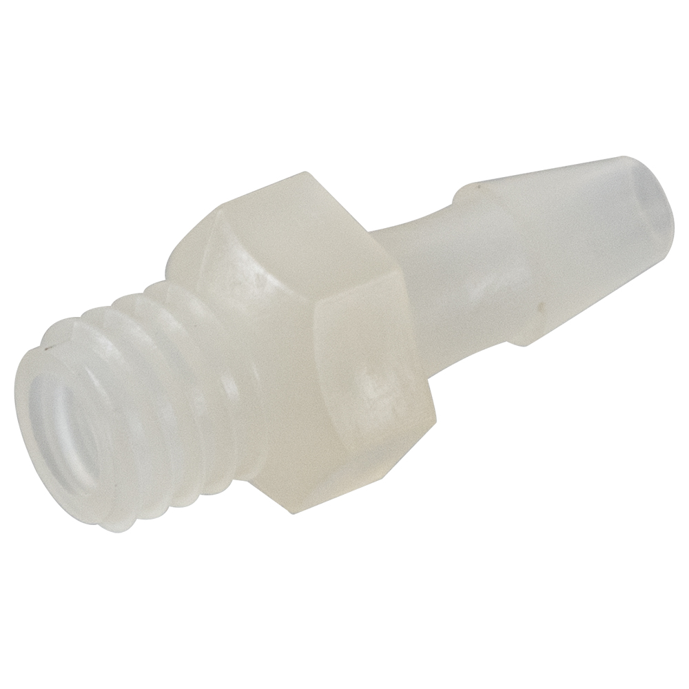 1/8" Tube ID x M6 Thread Natural Kynar® PVDF Metric Threaded Adapter