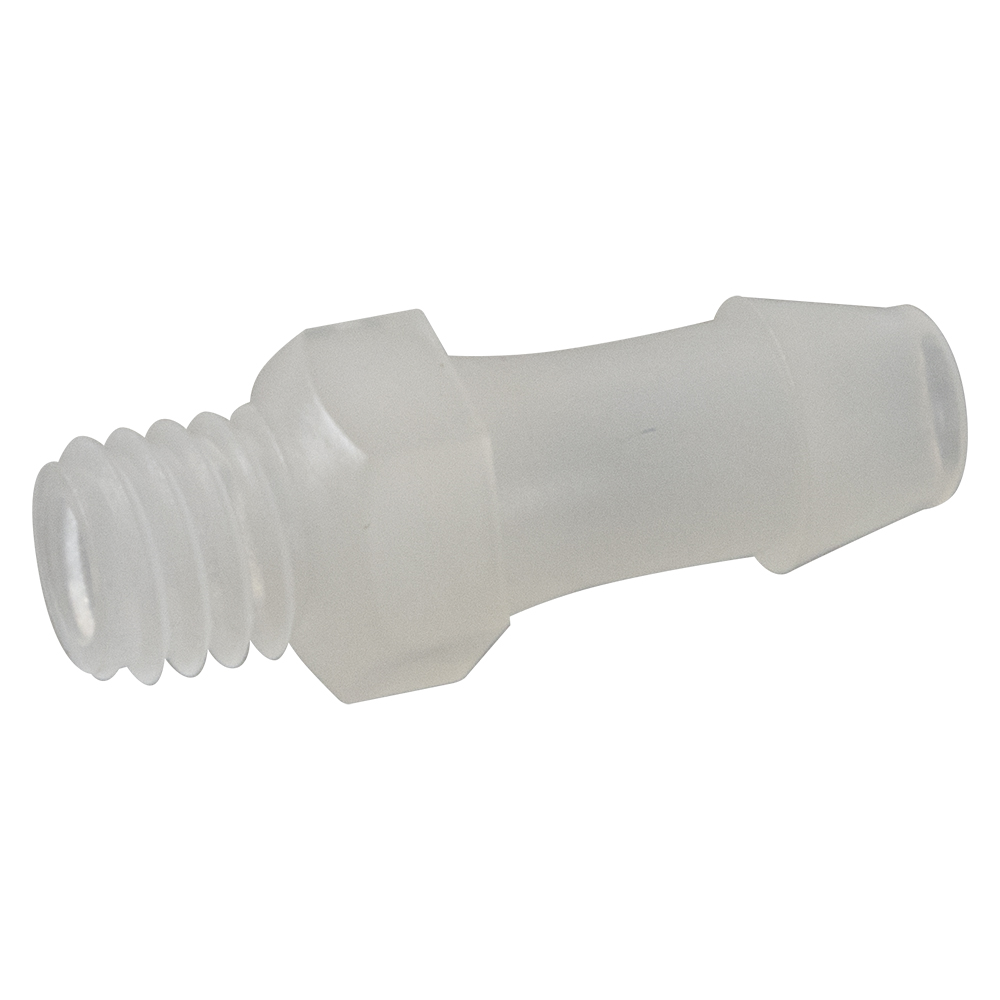 3/16" Tube ID x M6 Thread Natural Kynar® PVDF Metric Threaded Adapter