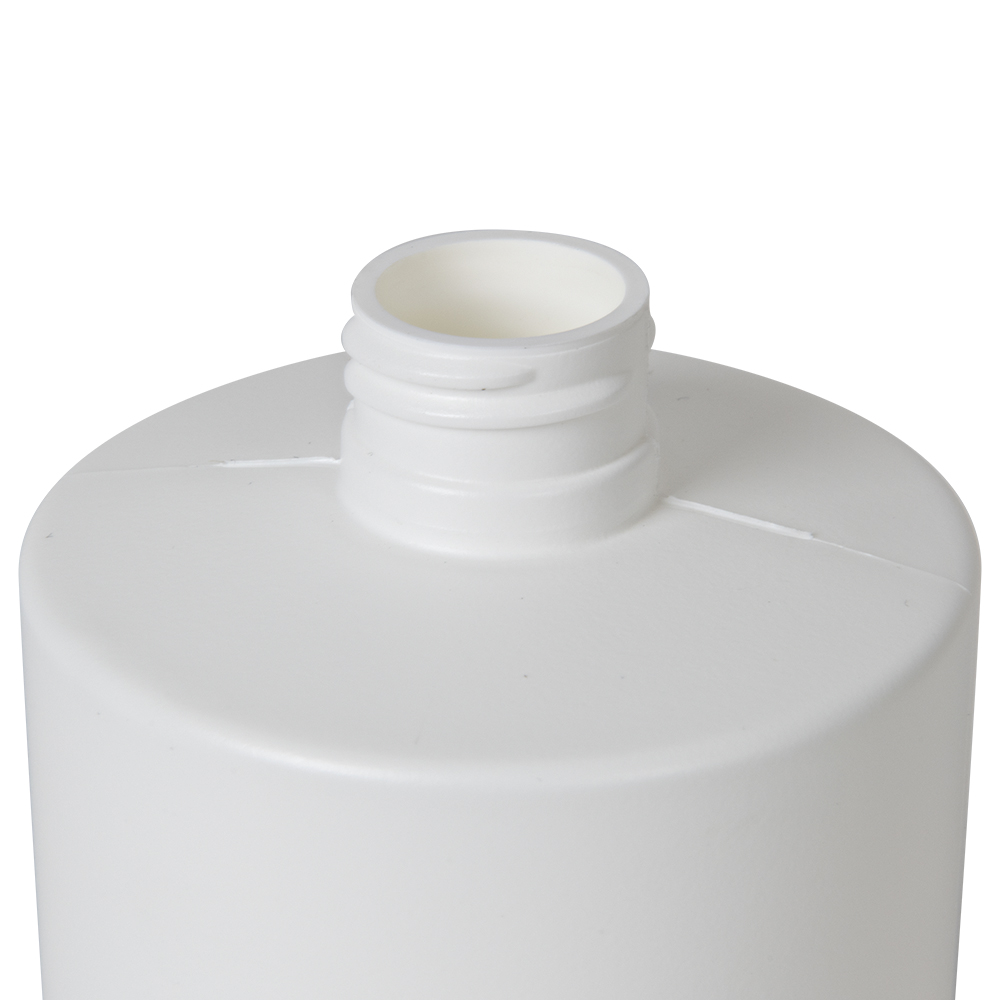 10 oz. White HDPE Squat Cylindrical Straight Bottom Bottle with 24/410 Neck (Cap Sold Separately)