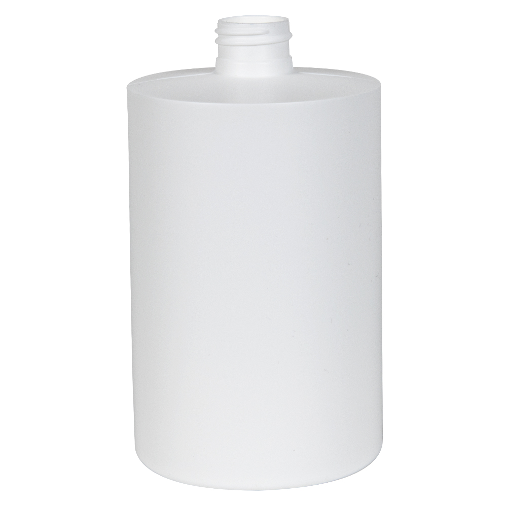 17 oz. White HDPE Squat Cylindrical Straight Bottom Bottle with 24/410 Neck (Cap Sold Separately)