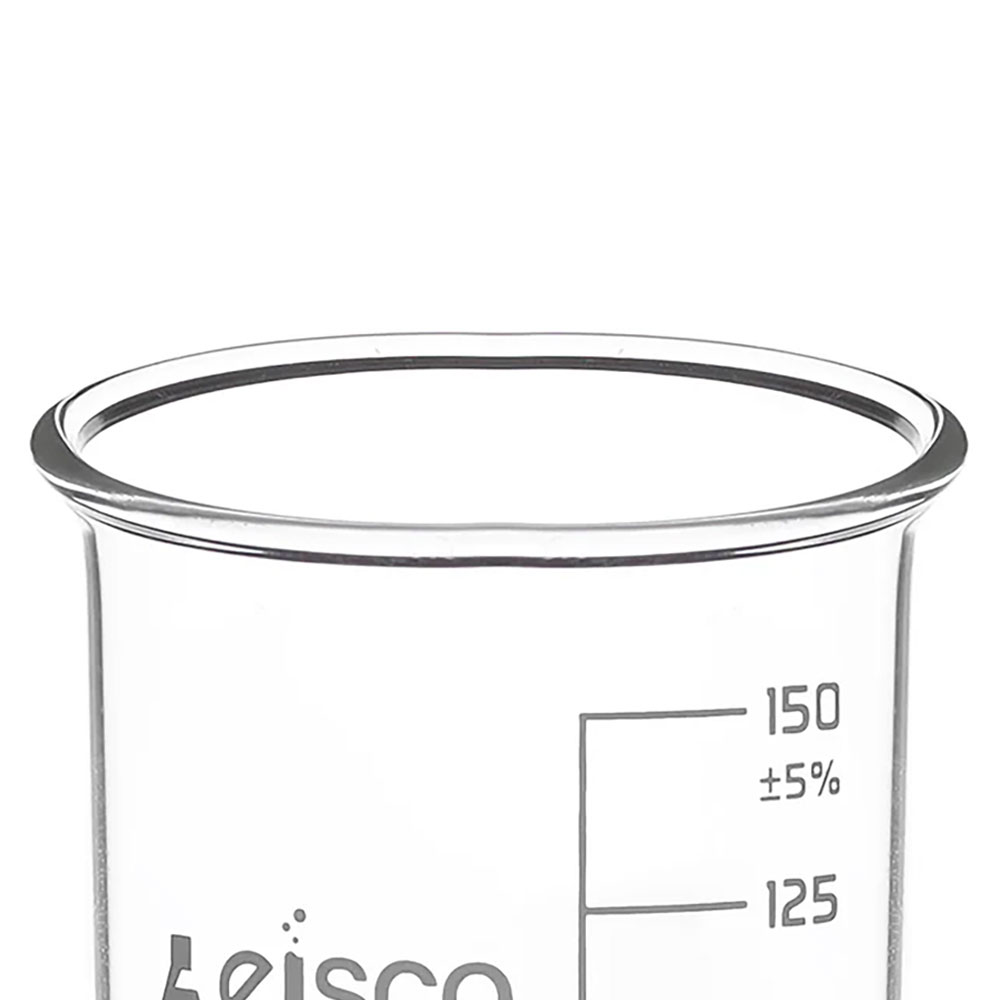 1000mL Tall Form Clear Borosilicate Glass Berzelius Beaker without Spout - Case of 6