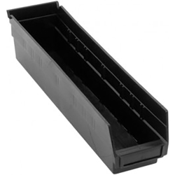 Black Quantum® High Recycled Shelf Bin - 17-7/8" L x 4-1/8" W x 4" Hgt.