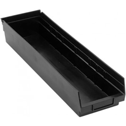 Black Quantum® High Recycled Shelf Bin - 23-5/8" L x 6-5/8" W x 4" Hgt.