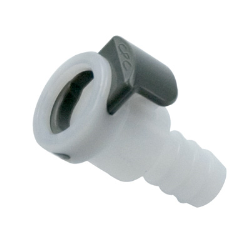 1/4" In-line Hose Barb NSF-Listed APC Series Acetal Female Coupling Body - Straight Thru (Insert Sold Separately)