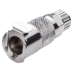 1/4" In-Line Ferruleless PTF LC Series Chrome Plated Brass Body - Straight Thru (Insert Sold Separately)