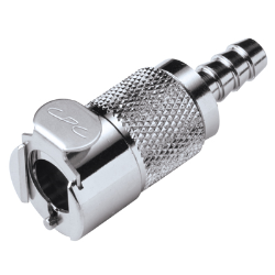 1/4" In-Line Hose Barb NSF-Listed LC Series Chrome Plated Brass Body - Shutoff (Insert Sold Separately)