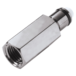 1/4" FNPT In-Line NSF-Listed LC Series Chrome Plated Brass Insert - Shutoff (Body Sold Separately)