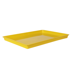 Shallow Yellow Polypropylene Tray - 17-1/2" L x 12-1/2" W x 1-1/4" Hgt.