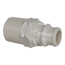3/4" BSPT Male FFC35 Series Polysulfone Coupling Insert - Straight Thru (Body Sold Separately)