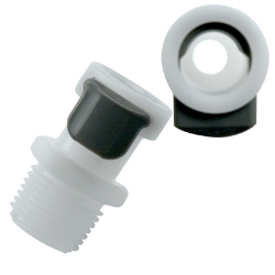 1/4" MNPT NSF-Listed APC Series Acetal Coupling Body - Straight Thru (Insert Sold Separately)