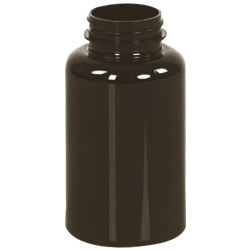 200cc Dark Amber PET Packer Bottle with 38/400 Neck (Cap Sold Separately)
