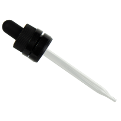 18/415 Super CRC/TE Black Glass Dropper Assembly with 94mm Tube