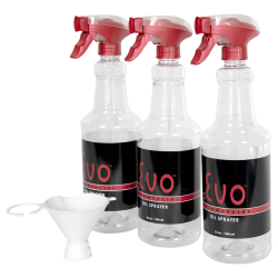 32 oz. Evo™ HDPE Aerosol-Free Oil Spray Bottle with Red Sprayer - Package of 3