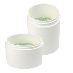 White Polypropylene Straight Sided Thick Walled Jars