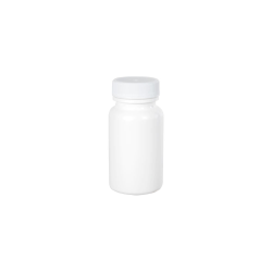 2 oz./60cc White HDPE Wide Mouth Packer Bottle with 33/400 White Ribbed Cap with F217 Liner