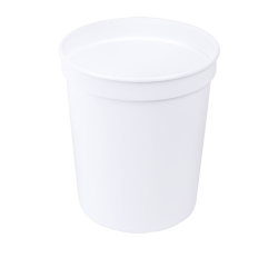 32 oz. White Polypropylene Container - 4.61" Dia. x 5.31" Hgt. (Lid Sold Separately)