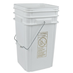 5 Gallon Tall Square Pail & Lid