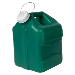2-1/2 Gallon Green Polyethylene 3rd Generation Jug with Cap