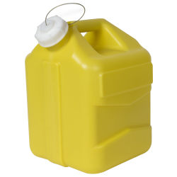 2-1/2 Gallon Yellow Polyethylene 3rd Generation Jug with Cap