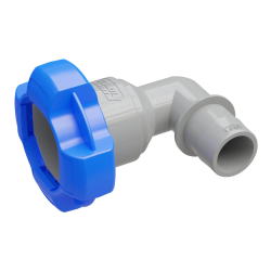 1-1/2" Gray Qwik-Lok™ x 1" Hose Barb Elbow Fitting