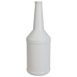 12 oz. White HDPE Additive Round Bottle with 22/400 Neck (Cap Sold Separately)