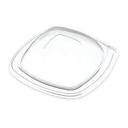 Clear Polystyrene Dome Lid for Square Proex Microwaveable Side Dish Container - Case of 500