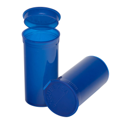 13 Dram/1.63 oz. Transparent Blue Philips RX ® Pop-Top Vial with Hinged Lid