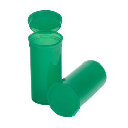 13 Dram/1.63 oz. Transparent Green Philips RX ® Pop-Top Vial with Hinged Lid