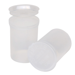 30 Dram/3.75 oz. Transparent Clear Philips RX ® Pop-Top Vial with Hinged Lid