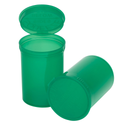 30 Dram/3.75 oz. Transparent Green Philips RX ® Pop-Top Vial with Hinged Lid