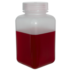 500mL Diamond ® RealSeal™ Natural Polypropylene Square Wide Mouth Bottle with 53mm Cap