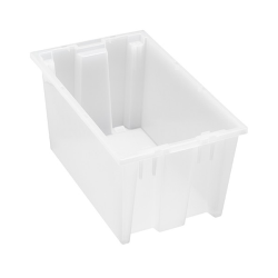 18" L x 11" W x 9" Hgt. Clear Quantum® Stack & Nest Tote