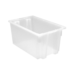 23-1/2" L x 15-1/2" W x 12" Hgt. Clear Quantum® Stack & Nest Tote