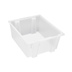 23-1/2" L x 19-1/2" W x 10" Hgt. Clear Quantum® Stack & Nest Tote