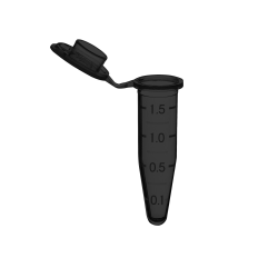 1.5mL SureSeal S™ Opaque Black  Sterile Microcentrifuge Tube - 500 per Case