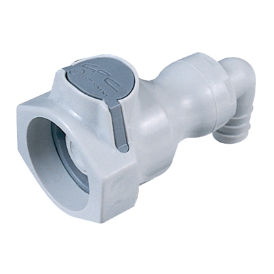 1/2" In-Line Hose Barb UDC Polypropylene Valved Elbow Body with EPDM O-ring
