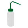 250mL Scienceware® Wide Mouth Wash Bottle with Green Dispensing Nozzle