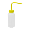 250mL Scienceware® Wide Mouth Wash Bottle with Yellow Dispensing Nozzle