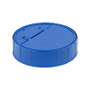 120mm Threaded Cap with Spring for Towel Wipe Canister- Blue