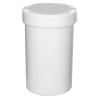 2000mL White HDPE UN Rated Packo Round Jar with White Lid