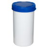 1300mL White HDPE UN Rated Packo Round Jar with Blue Lid