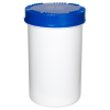 2000mL HDPE UN Rated White Packo Jar with Blue Lid