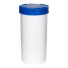 2500mL HDPE UN Rated White Packo Jar with Blue Lid