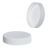 48/400 White Polypropylene Ribbed Cap with F217 Liner