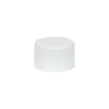 28/410 White Polypropylene Unlined Ribbed Cap