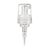 43mm Natural Foamer Pump with 6-1/4" Dip Tube, 0.7mL Output & Clear Over-Cap